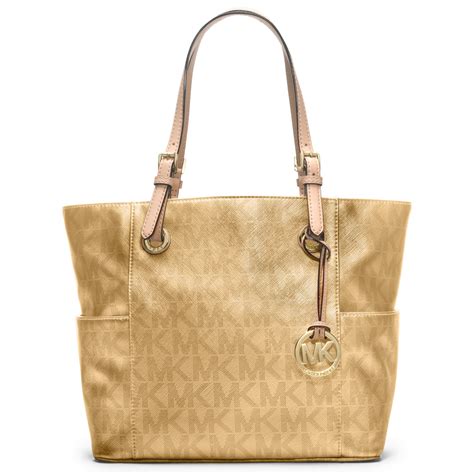 gold michael kors bags|michael kors gold tote bag.